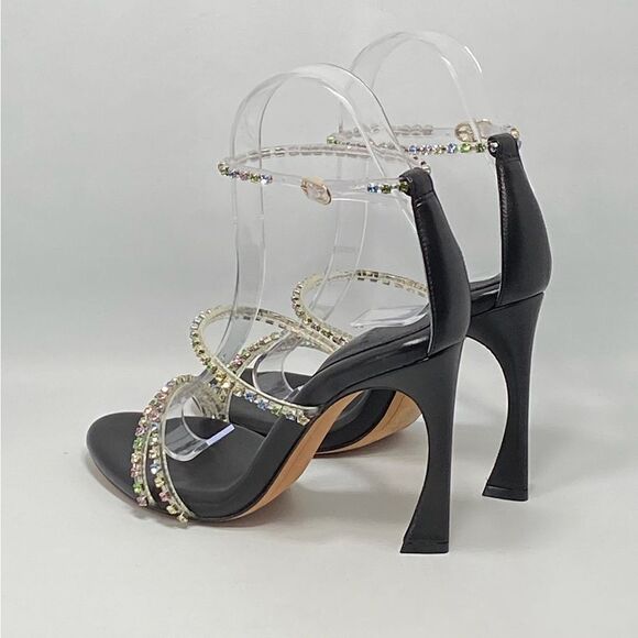 Alexandre Birman Dolores 100 Black & Sparkling Straps Sandal size 36.5 - Picture 8 of 12